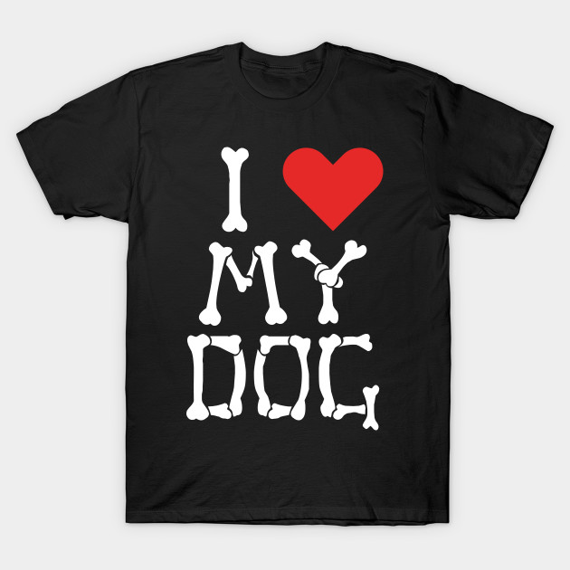 I Heart My Dog Bones Design